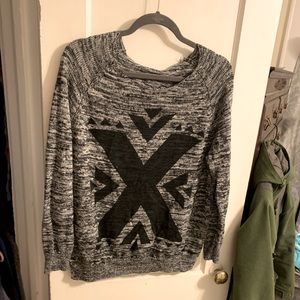 X Black and Heather Gray Sweater size Medium